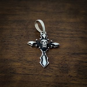 Pingente Cruz com caveira